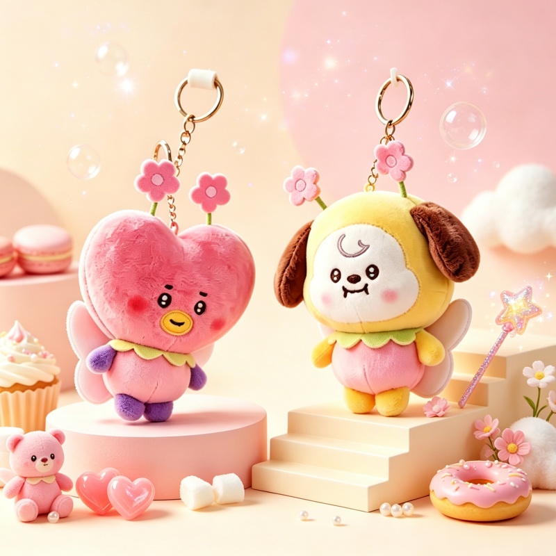 Supply Florist - BT21 Seri Bunga Sakura, Boneka Plush,