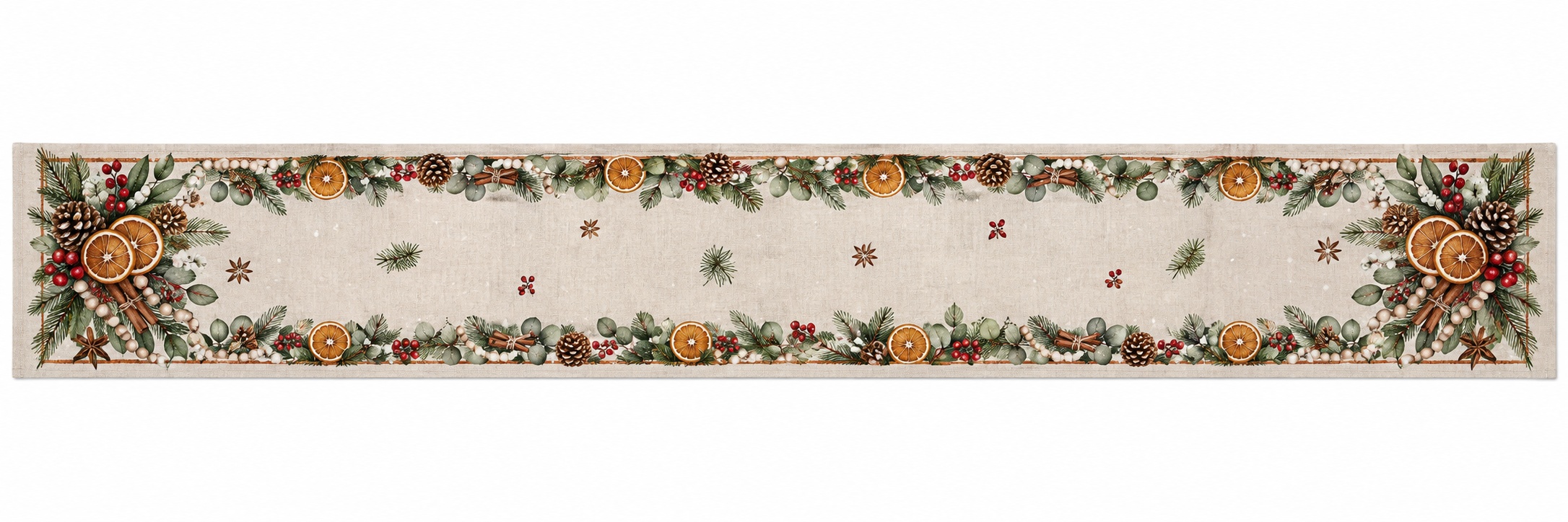 Taplak Meja Natal dengan Motif - Eucalyptus Preserved ulasan dan harga
